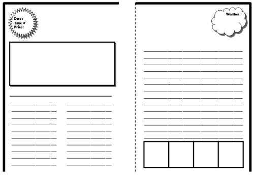 Newspaper Template For Kids