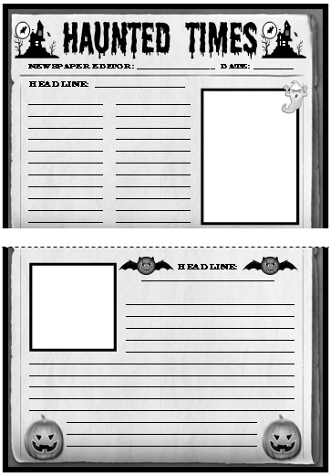 Newspaper Template For Kids Printable