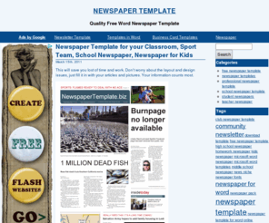 Newspaper Template Microsoft Word