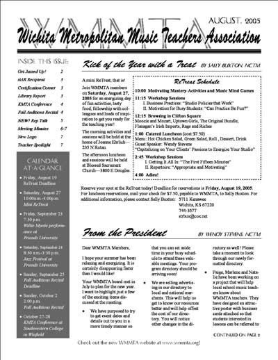 Sample Of Newsletter Layout