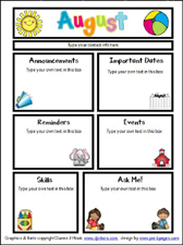 School Newsletter Templates For Teachers