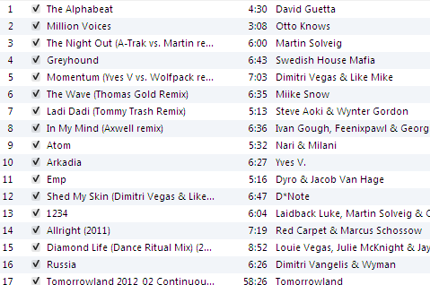 Tomorrowland 2012 Cd Playlist