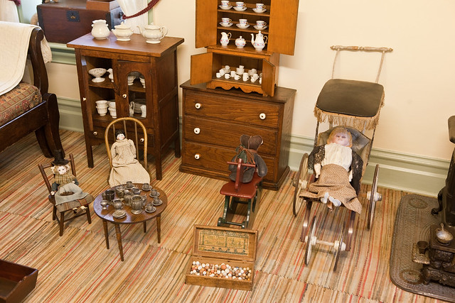 Victorian Children Playing With Toys