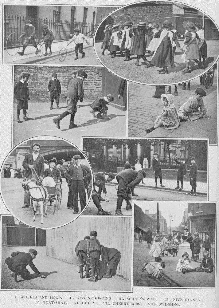 Victorian Children Playing With Toys