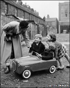 Victorian Children Playing With Toys