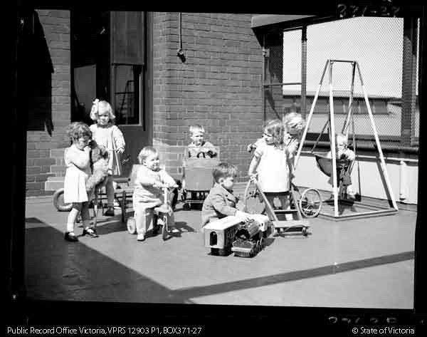 Victorian Children Playing With Toys