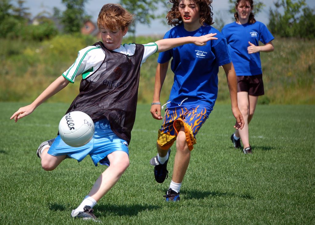 Young Children Playing Outside